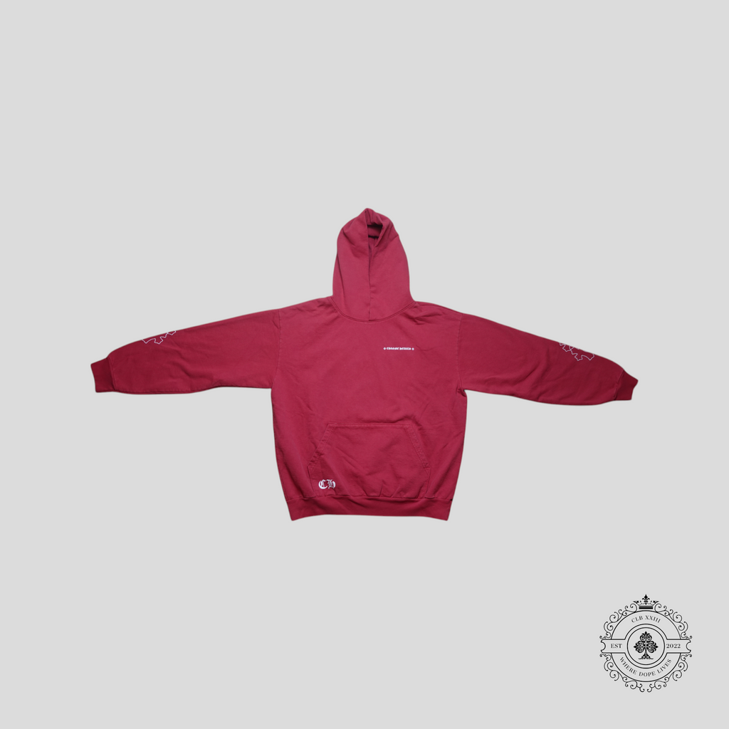 Chrome Hearts x Drake Certified Chrome Hoodie in Red