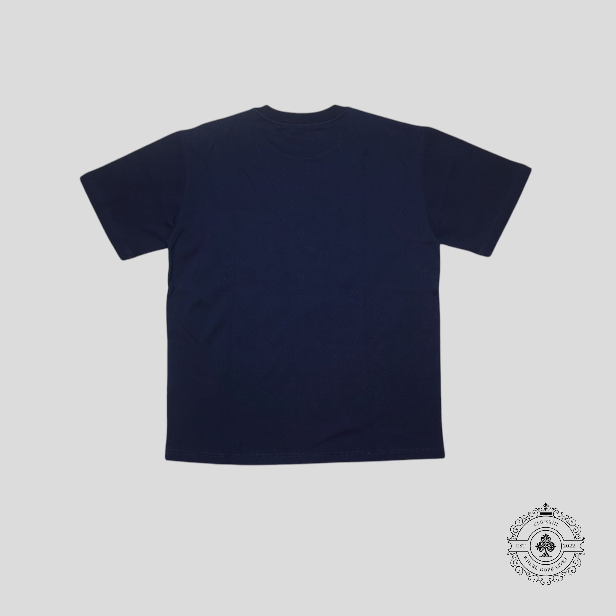 Louis Vuitton Signature Monogram Pocket T-Shirt in Navy Blue