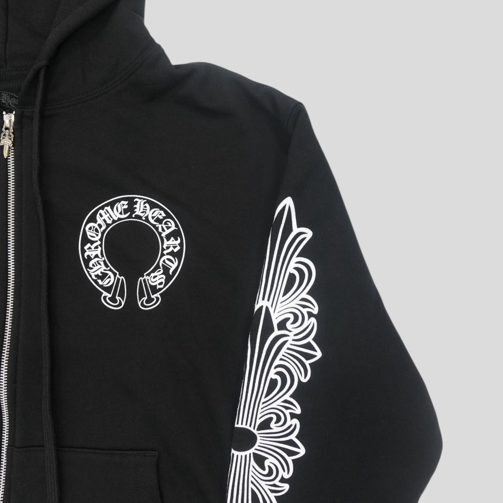 Chrome Hearts Thermal Lined Horseshoe Zip Up Hoodie