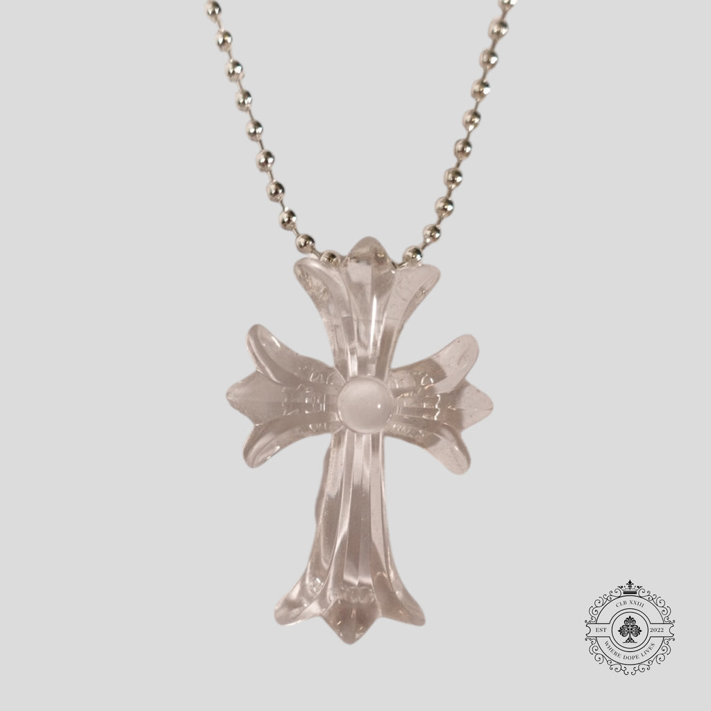 Chrome Hearts Silicone Cross Necklace in Clear