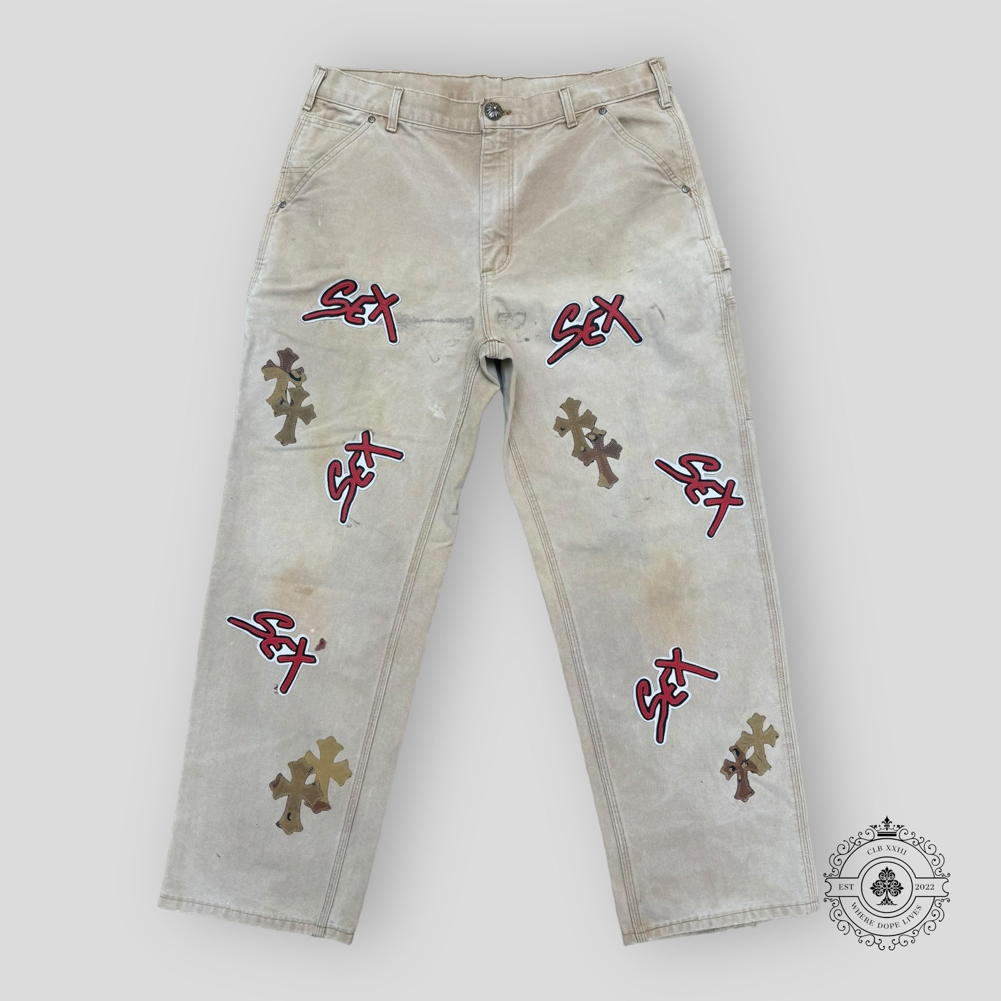Chrome Hearts Sex Records Patch Carpenter Pants