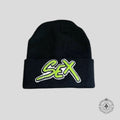 Chrome Hearts Sex Records Beanie in Black / Green