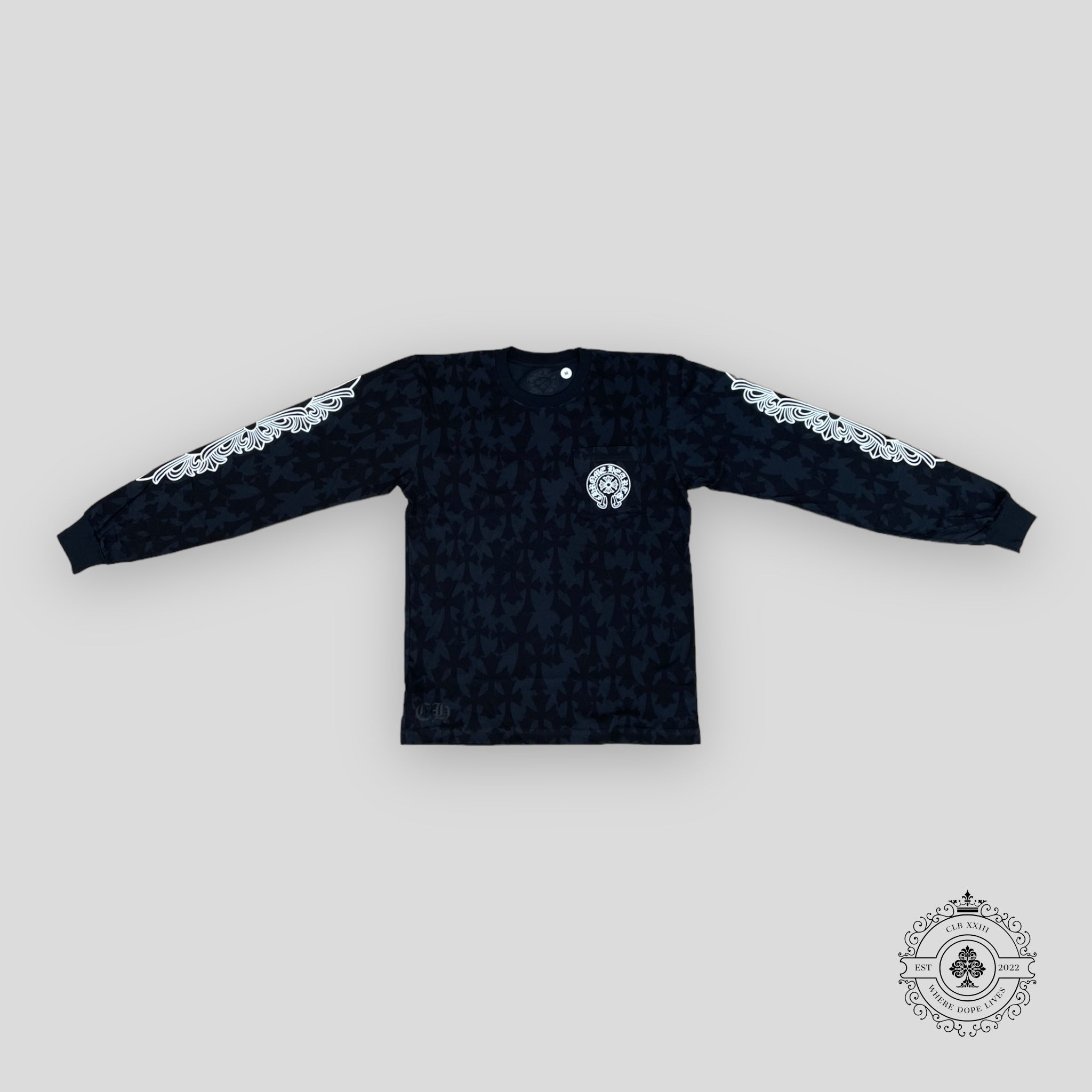 Chrome Hearts Cemetery Cross Monogram L/S Tee