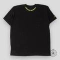 Chrome Hearts Yellow Neck Script Logo Tee in Black