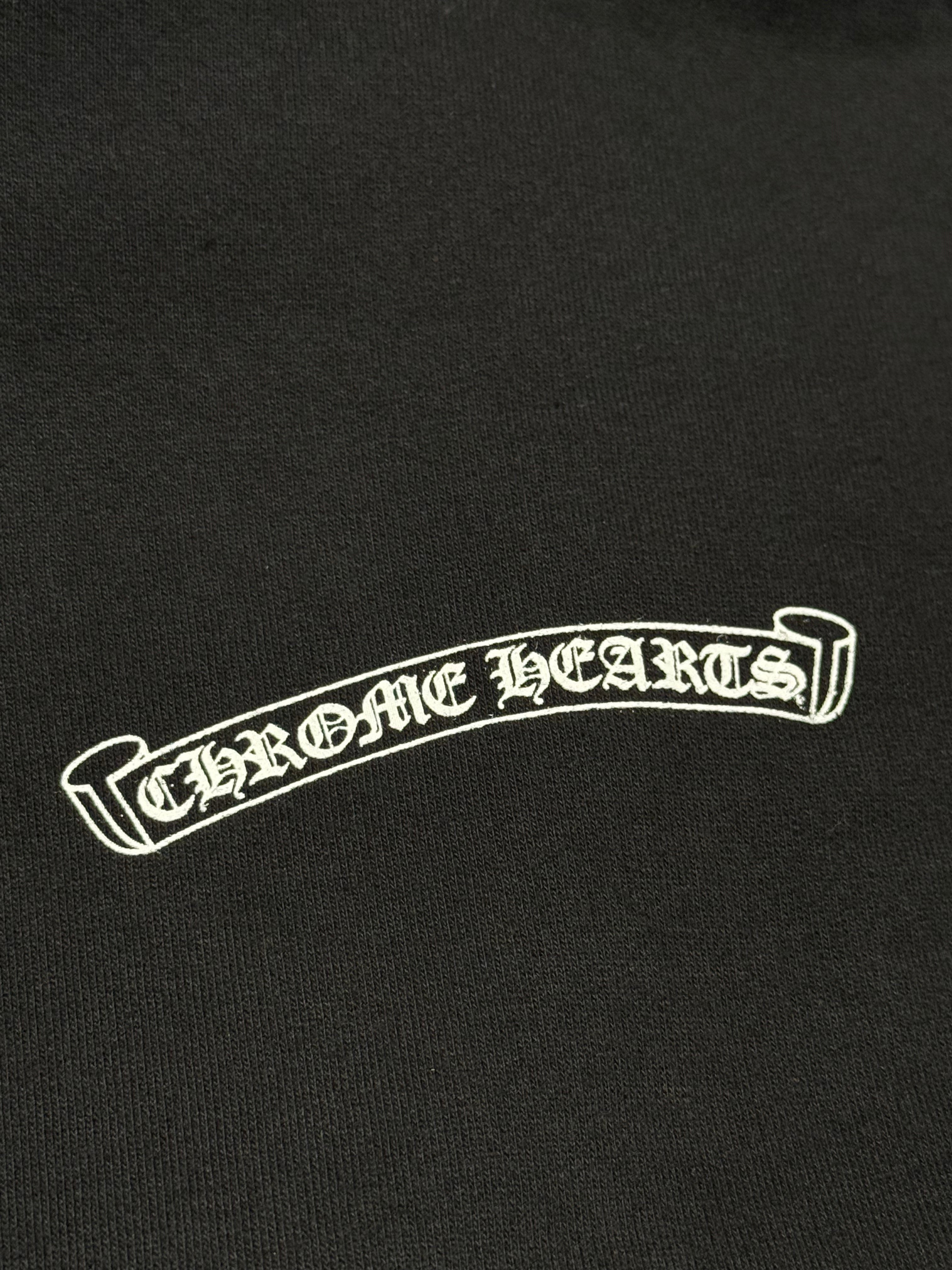 Chrome Hearts Eye Chart Dagger Hoodie in Black/Pink