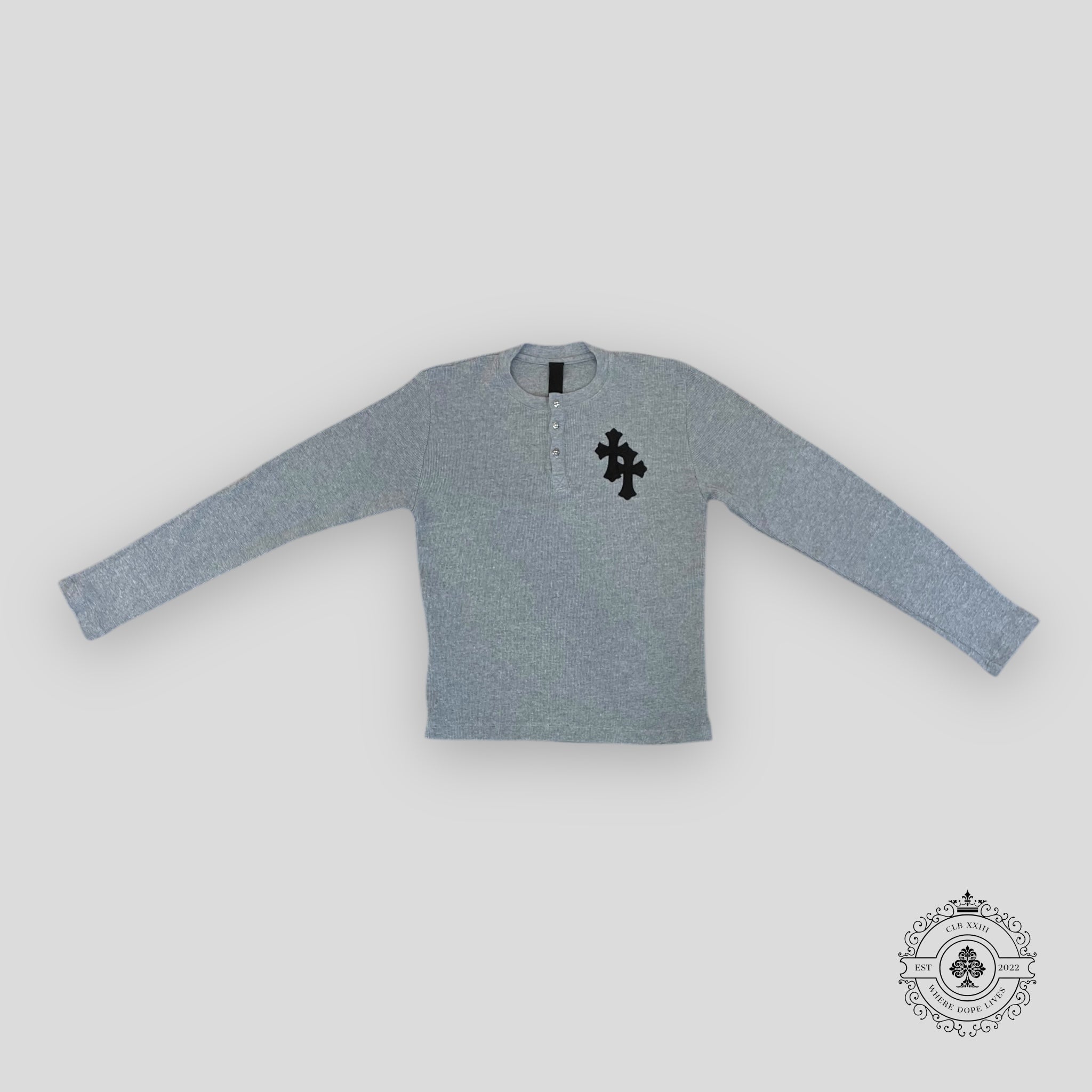 Chrome Hearts Paper Jam Thermal Sweater in Heather Grey