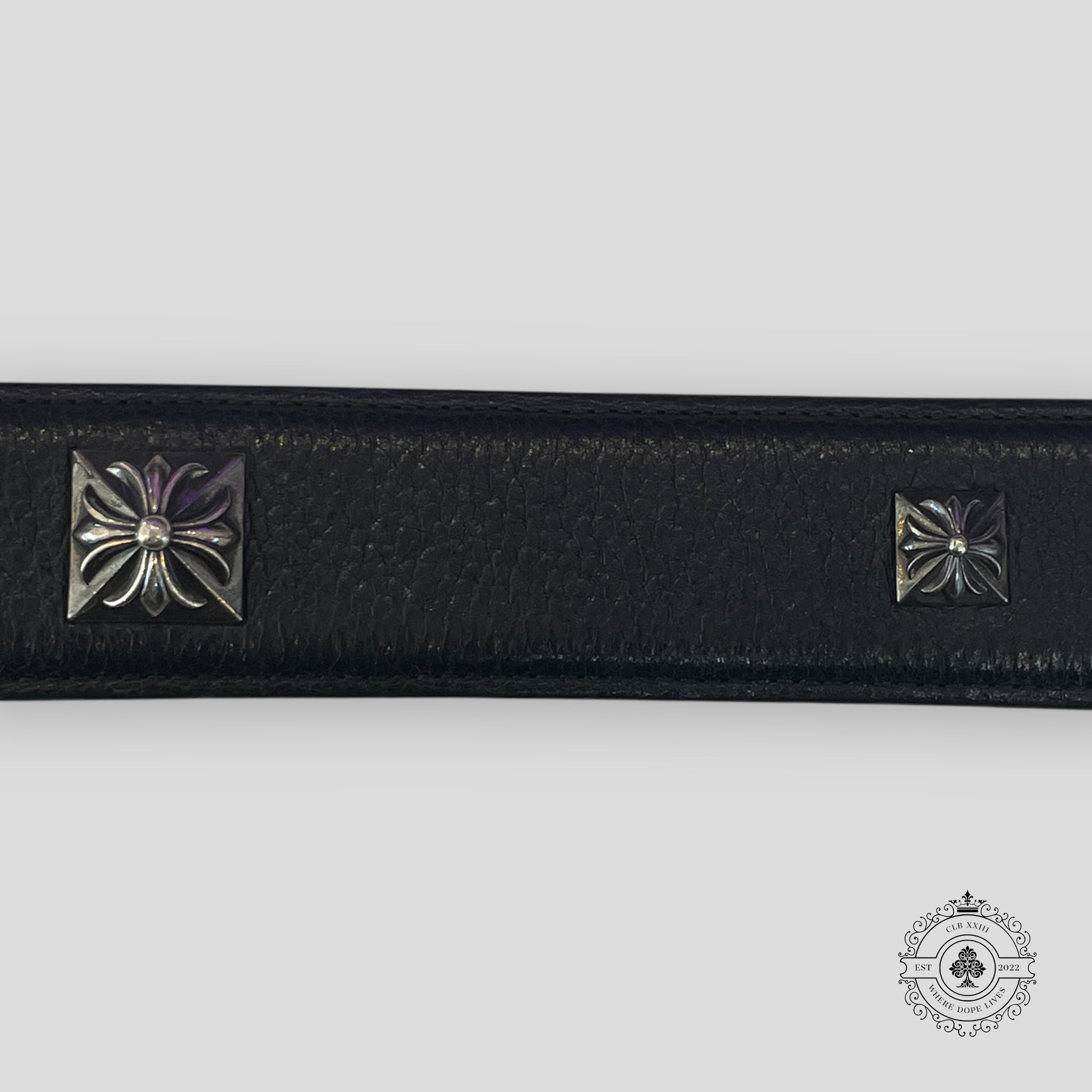 Chrome Hearts Xxl Oval Cross Studded Belt