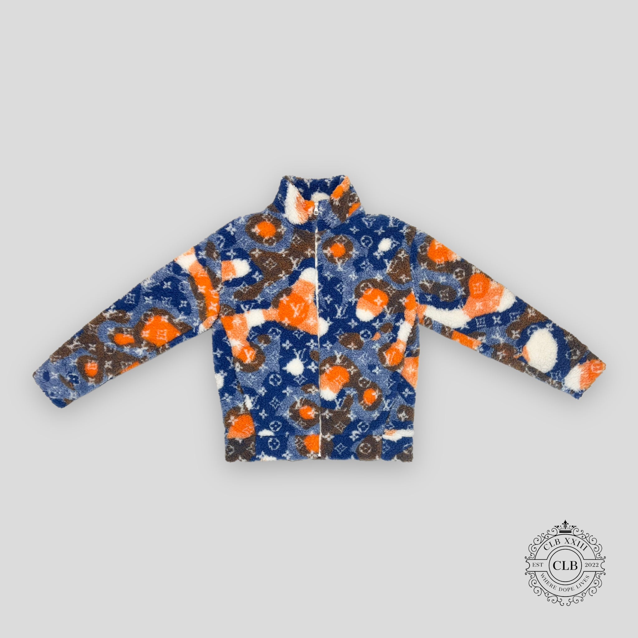 Louis Vuitton Jacquard Camo Fleece Zip Up