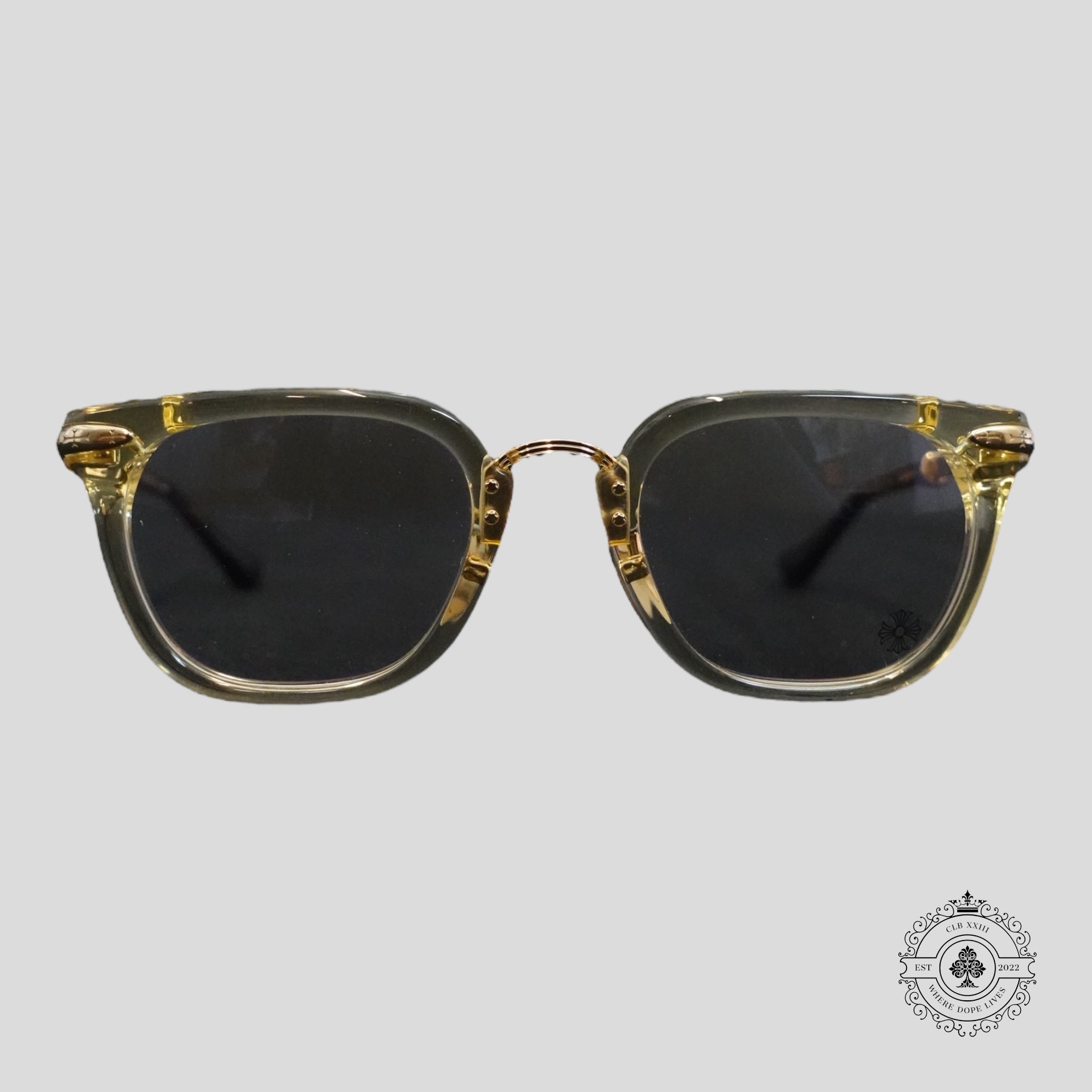 Chrome Hearts Titanasluvr Glasses in Tortoise Shell/Gold