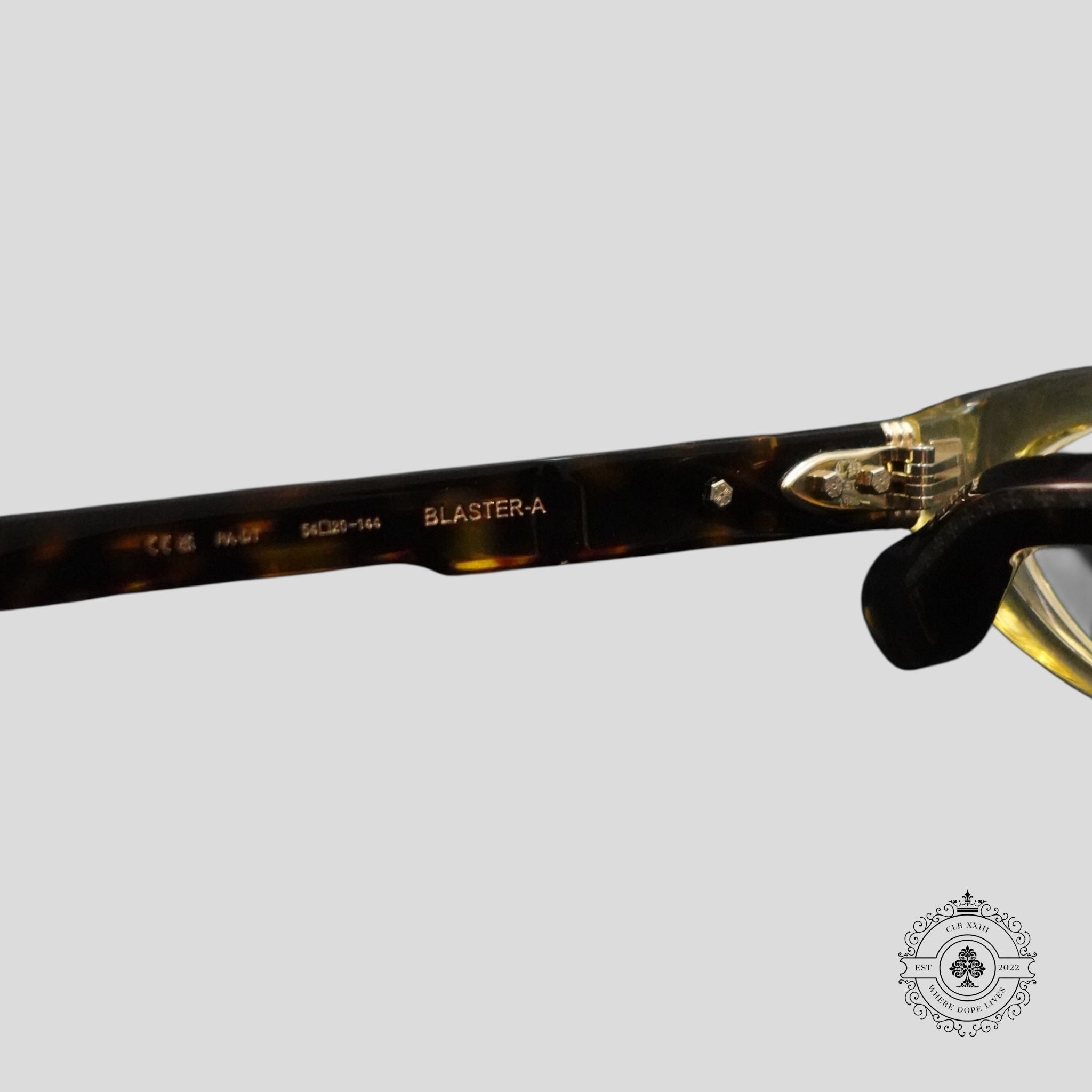 Chrome Hearts Blaster-a Glasses in Tortoise Shell/Gold