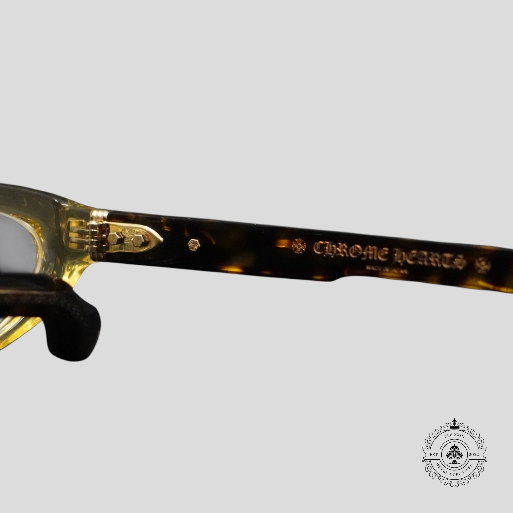 Chrome Hearts Blaster-a Glasses in Tortoise Shell/Gold