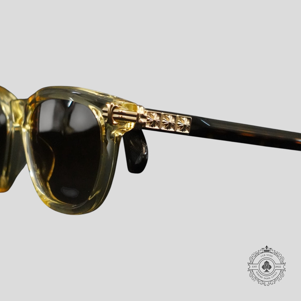 Chrome Hearts Smoke Show Glasses in Tortoise Shell/Gold