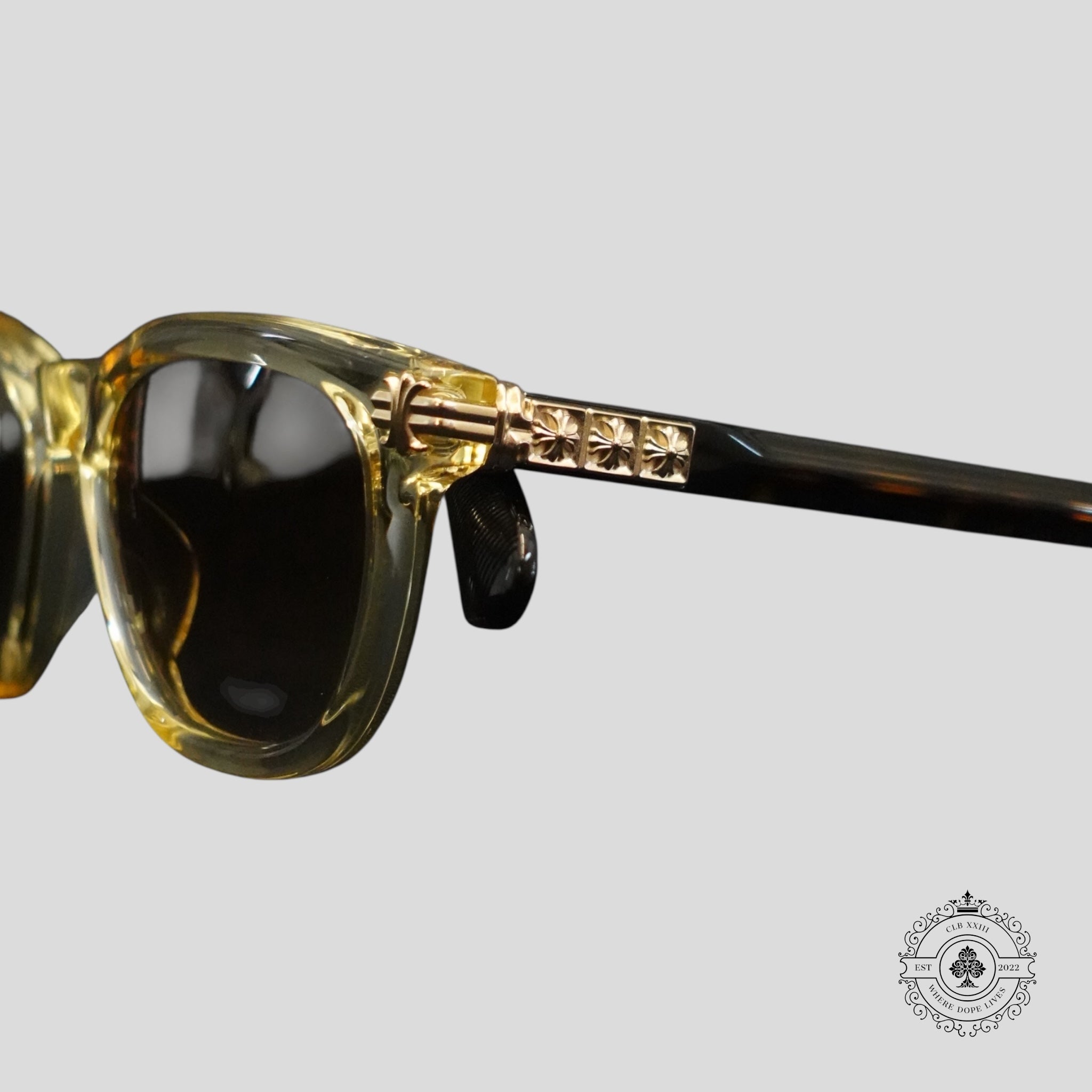 Chrome Hearts Smoke Show Glasses in Tortoise Shell/Gold