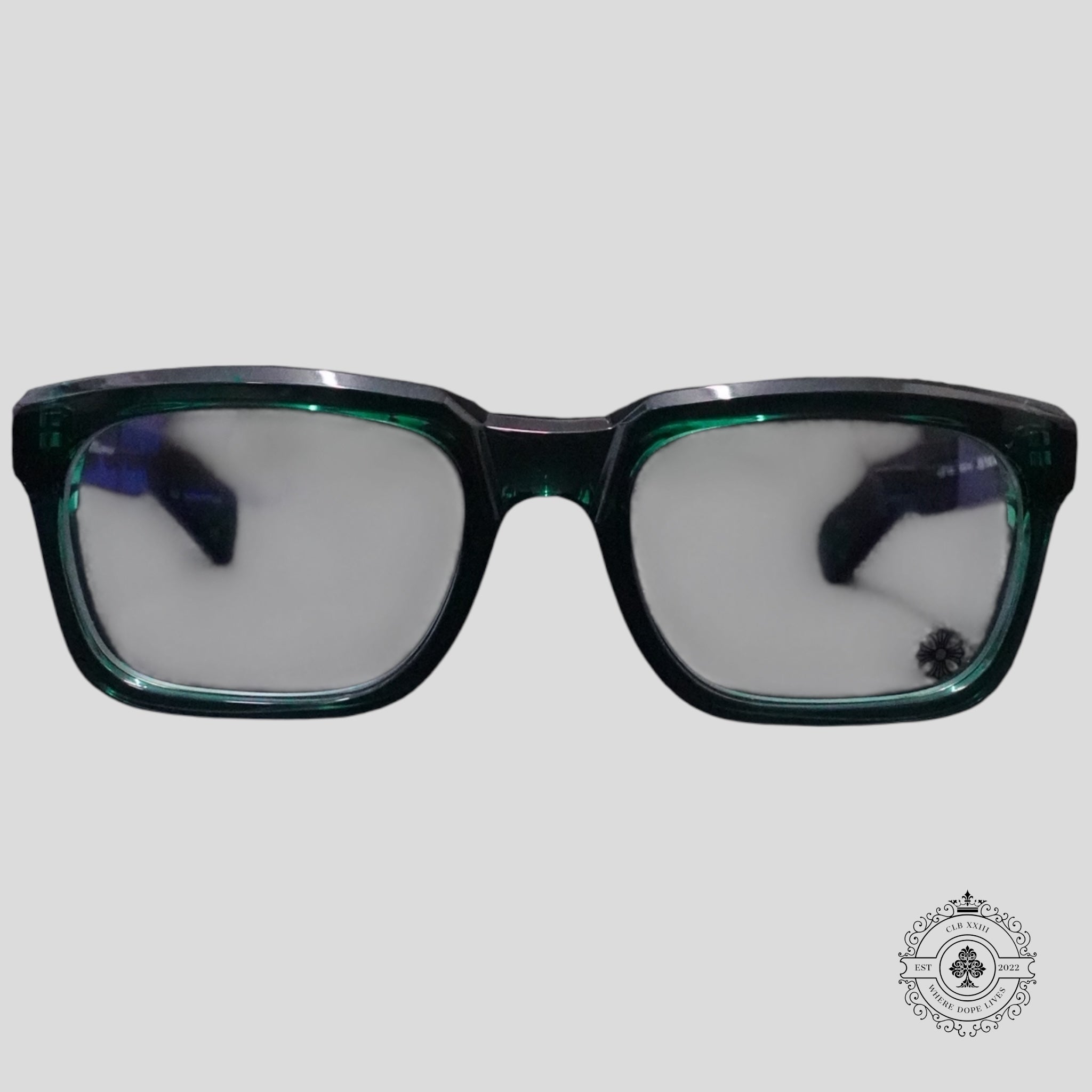 Chrome Hearts See You in Tea Sunglasses in Marine Green/Silver