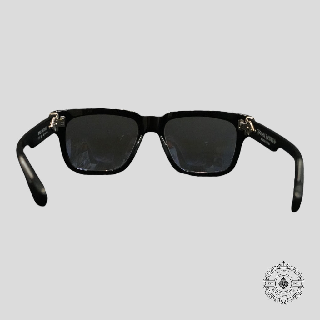 Chrome Hearts Box Officer Glasses in Black/Silver