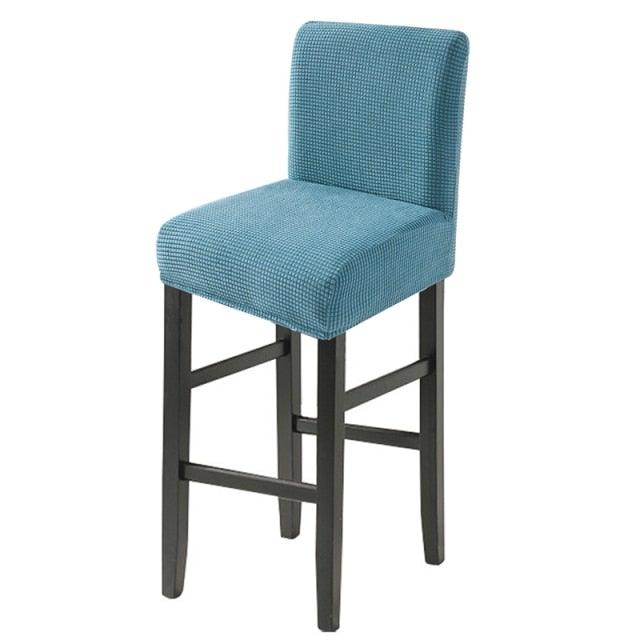 Chair Cover for Hotels Parties Kitchens Banquets Solid Color High Stool Cover For Bar Cafe Decorative Seat Protector Stretch Slipcovers Chair Cover for Counter Height Side Chairs Covers Stretch Protectors