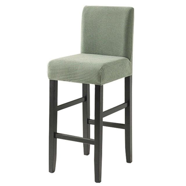 Chair Cover for Hotels Parties Kitchens Banquets Solid Color High Stool Cover For Bar Cafe Decorative Seat Protector Stretch Slipcovers Chair Cover for Counter Height Side Chairs Covers Stretch Protectors