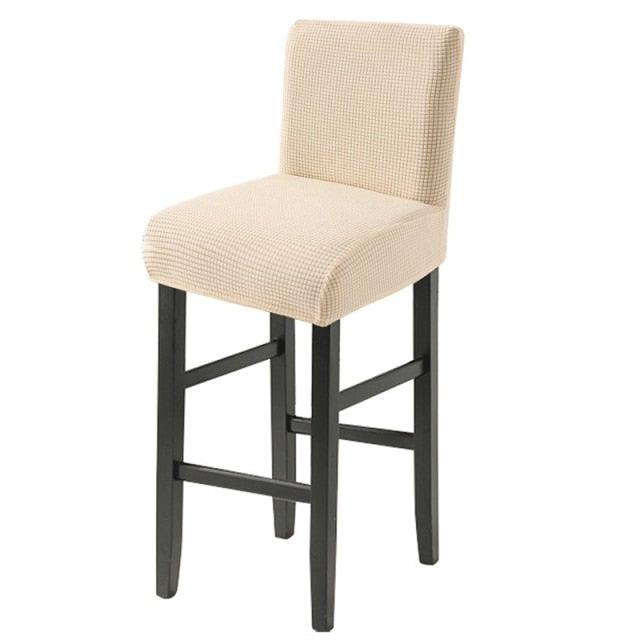 Chair Cover for Hotels Parties Kitchens Banquets Solid Color High Stool Cover For Bar Cafe Decorative Seat Protector Stretch Slipcovers Chair Cover for Counter Height Side Chairs Covers Stretch Protectors