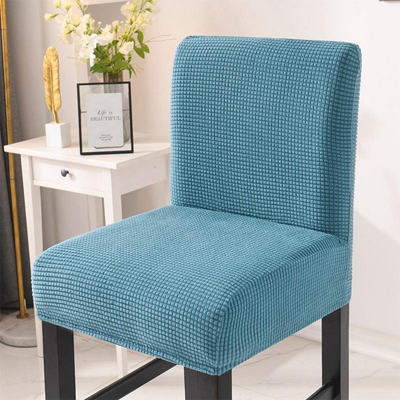 Chair Cover for Hotels Parties Kitchens Banquets Solid Color High Stool Cover For Bar Cafe Decorative Seat Protector Stretch Slipcovers Chair Cover for Counter Height Side Chairs Covers Stretch Protectors