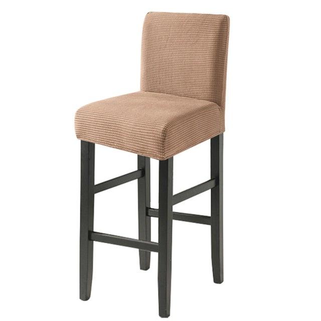 Chair Cover for Hotels Parties Kitchens Banquets Solid Color High Stool Cover For Bar Cafe Decorative Seat Protector Stretch Slipcovers Chair Cover for Counter Height Side Chairs Covers Stretch Protectors