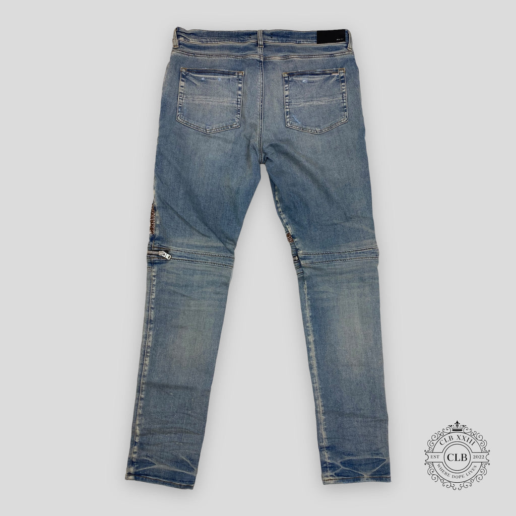 Amiri MX2 Brown Bandana Jeans - Clay Indigo