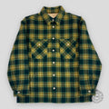 Celine Homme Padded Checked Overshirt in Green