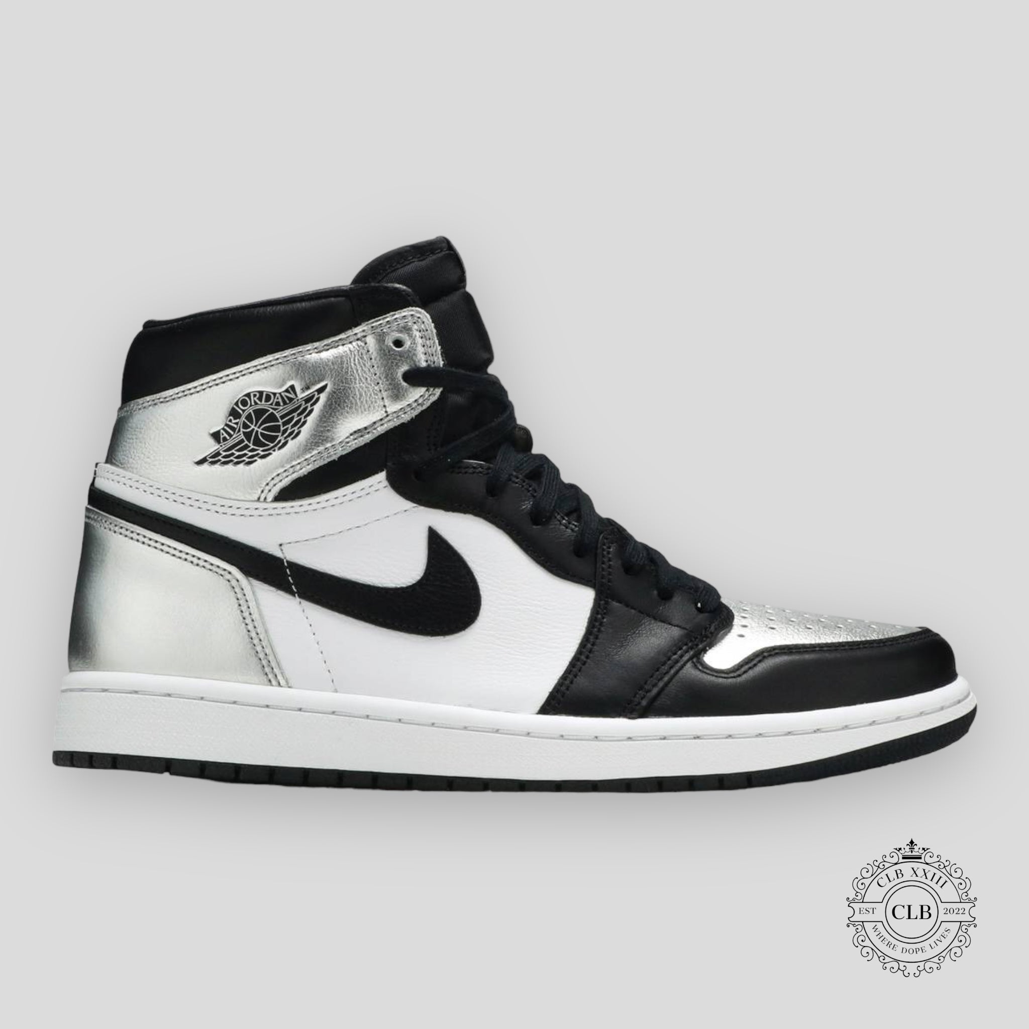 Air Jordan 1 Retro High OG W Silver Toe