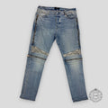 Amiri MX2 White Bandana Jeans - Clay Indigo