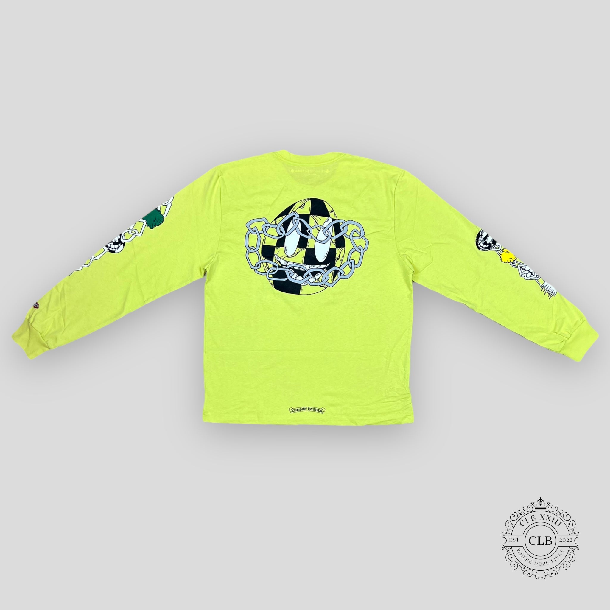 Chrome Hearts Matty Boy Long Sleeve Tee - Lime Green