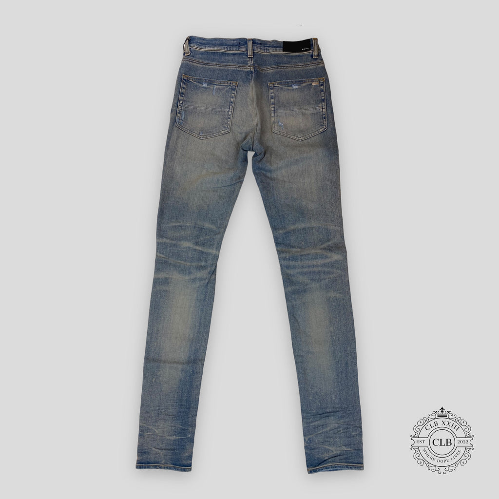Amiri Plaid Thrasher Jeans - Clay Indigo