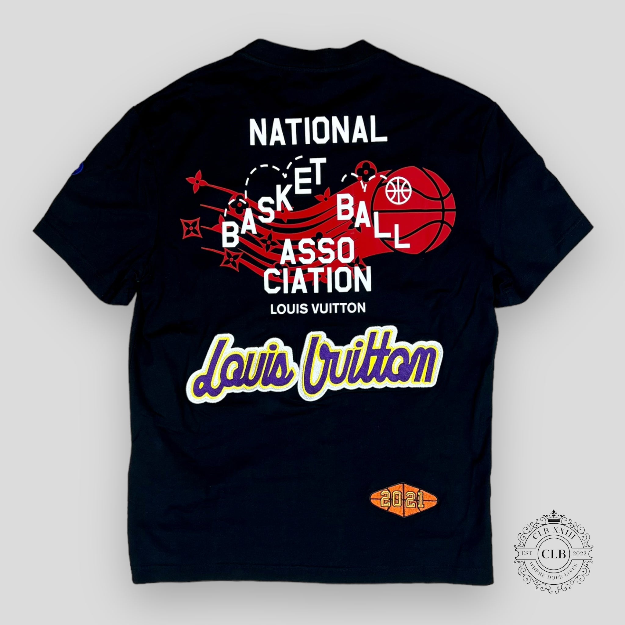 Louis Vuitton x NBA Multi Logo Tee in Black