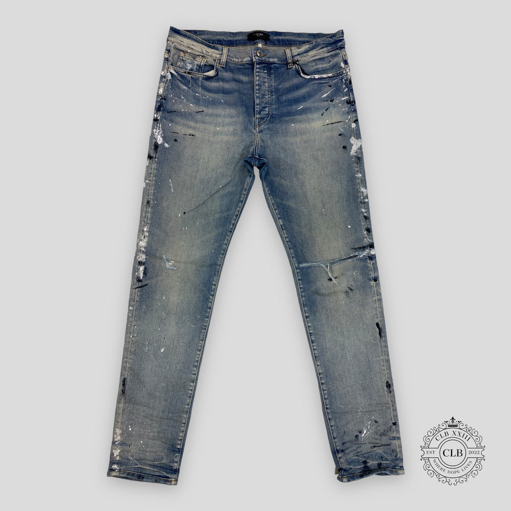 Amiri Paint Splatter Jeans - Clay Indigo