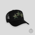 Amiri Three Star Trucker Hat - Black/Camo