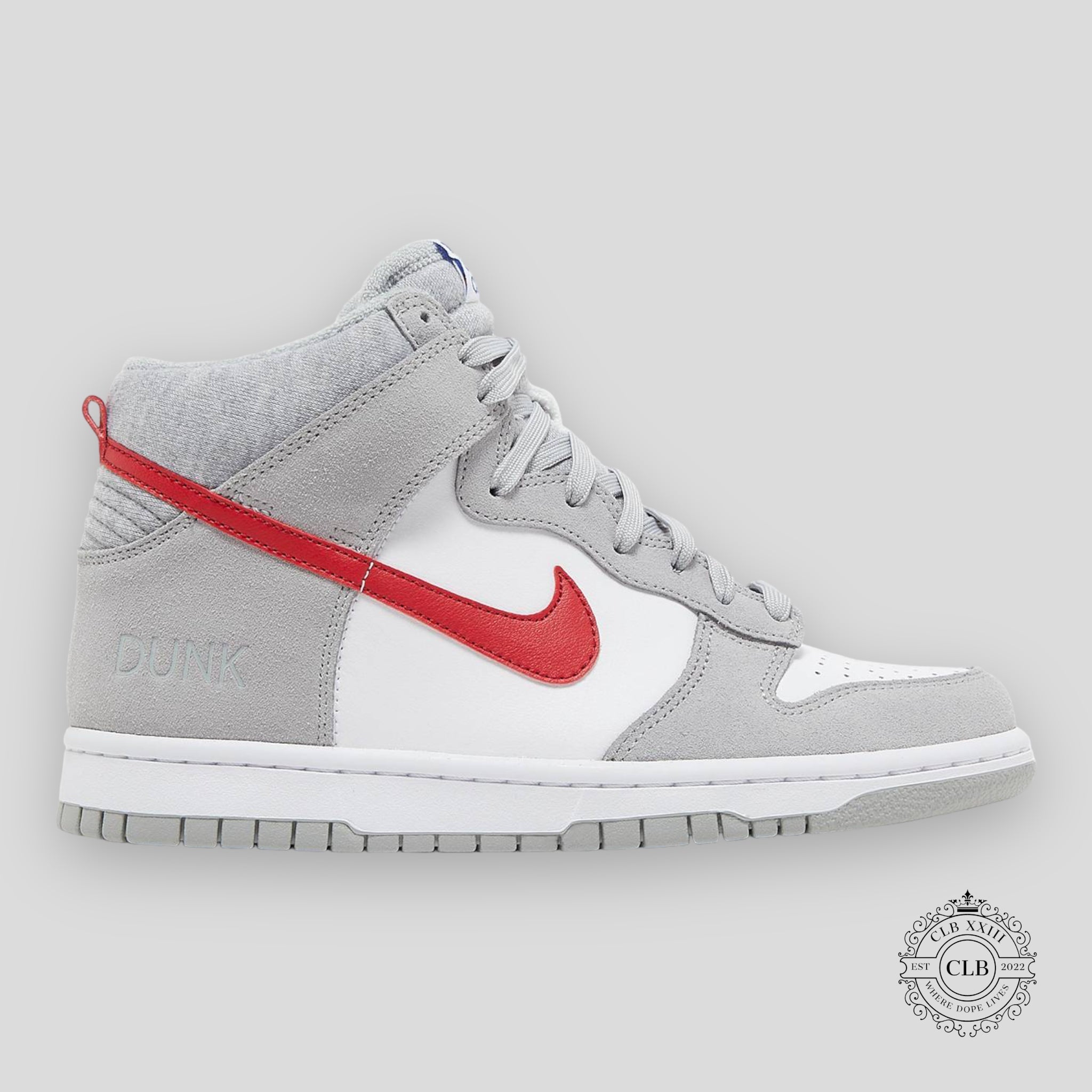 Nike Dunk High GS Athletic Club - Grey & Red